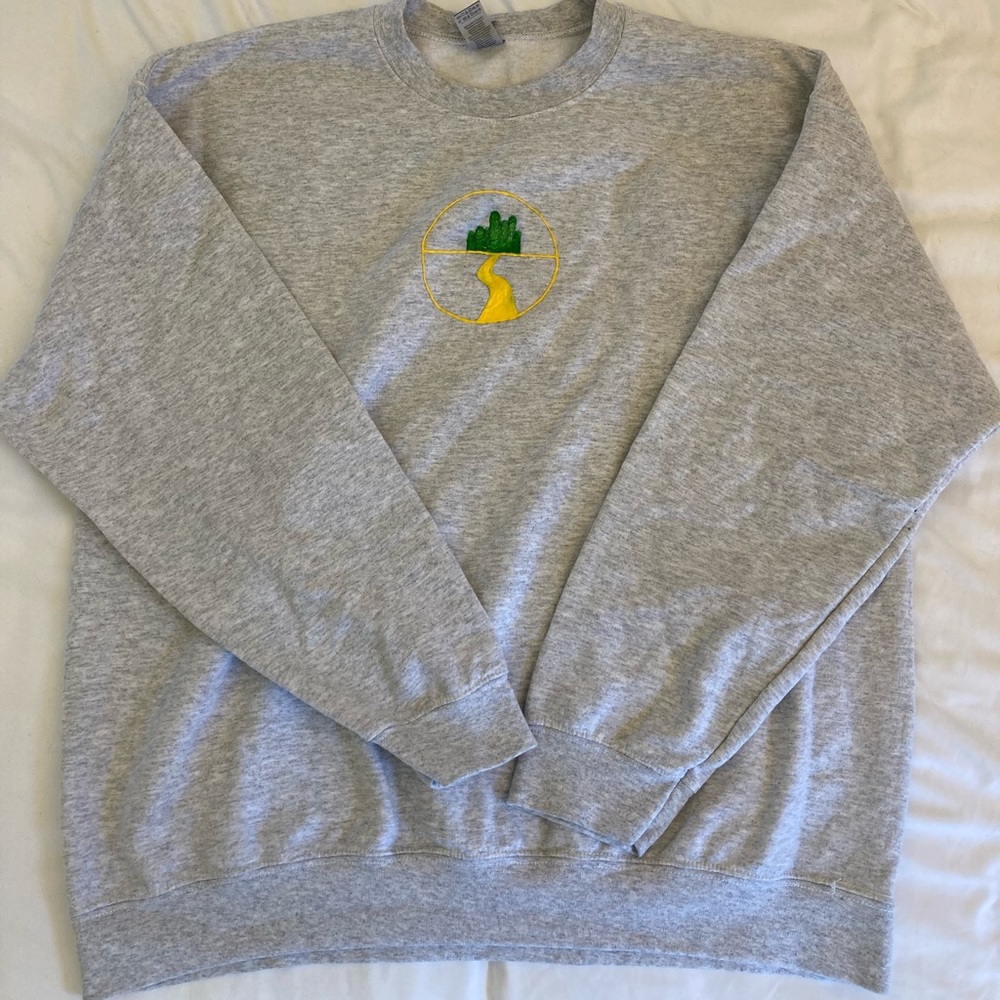 Wizard of Oz theme Grey Crewneck Sweatshirt